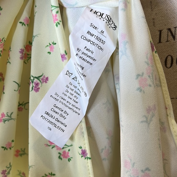 House of CB ‘Daniella’ Lemon Floral Balcony Corset Dress NWOT - Picture 13 of 15